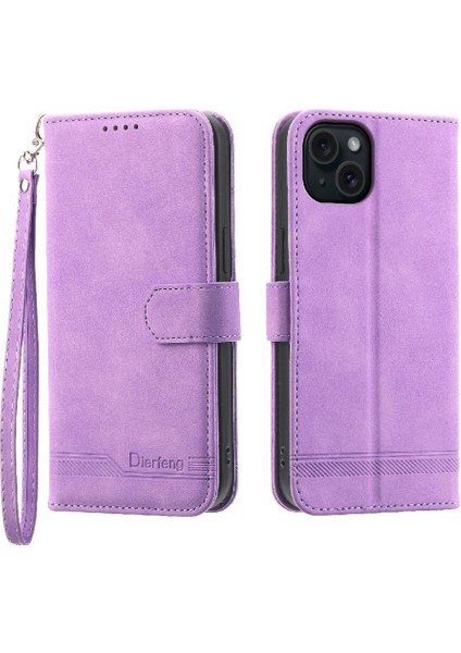 IPhone 15 Için Flip Case Artı Manyetik Kapatma Nakit Cep Premium Kart (Yurt Dışından)