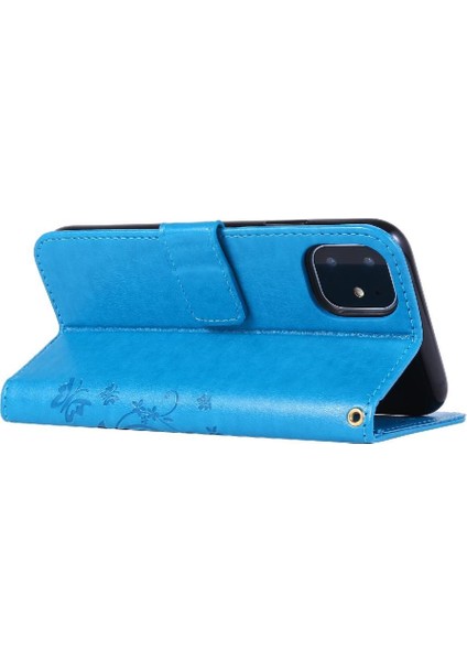 IPhone 11 Için Filp Durumda Kart Tutucu Manyetik Kapatma Pu Deri Kickstand (Yurt Dışından)