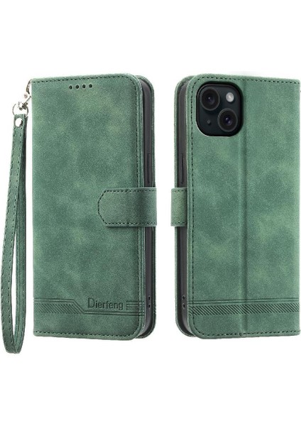 IPhone 15 Için Flip Case Artı Manyetik Kapatma Nakit Cep Premium Kart (Yurt Dışından)