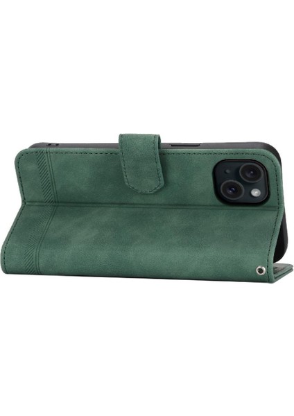 IPhone 15 Için Flip Case Artı Manyetik Kapatma Nakit Cep Premium Kart (Yurt Dışından)