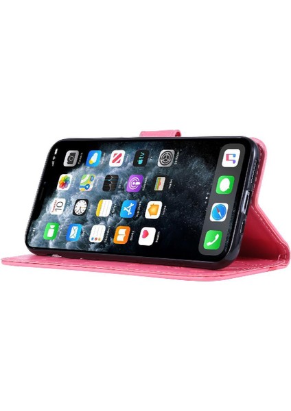 IPhone 11 Için Filp Durumda Pro Max Kart Tutucu Bilek Kayışı Kickstand Pu (Yurt Dışından)
