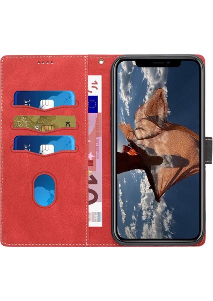 IPhone x Için Cüzdan Durumda/xs Çizilmeye Dayanıklı Manyetik Kapatma Kart Yuvası (Yurt Dışından)