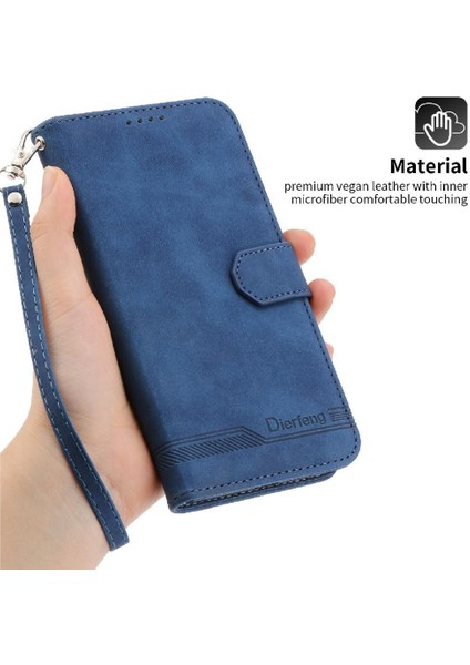 IPhone 14 Için Flip Case Pro Max Manyetik Kapatma Kart Yuvaları Bileklik (Yurt Dışından)