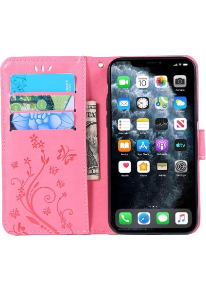 IPhone 11 Için Filp Durumda Pro Kickstand Manyetik Kapatma Pu Deri Kart (Yurt Dışından)