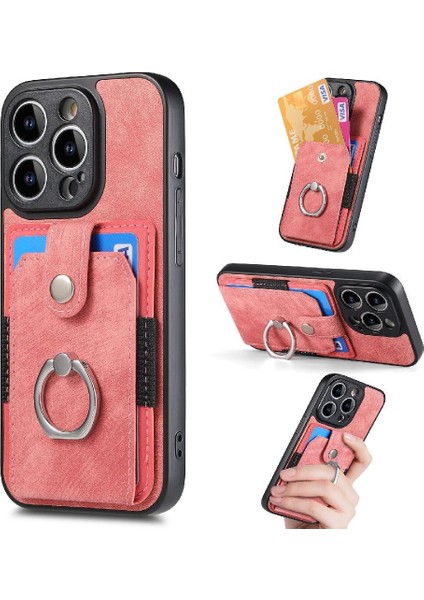 IPhone 14 Için Kılıf Pro Halka Tutucu Standı Crad Yuvası Manyetik Araç Montaj (Yurt Dışından)