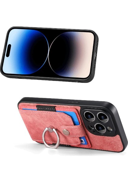 IPhone 14 Için Kılıf Pro Halka Tutucu Standı Crad Yuvası Manyetik Araç Montaj (Yurt Dışından)