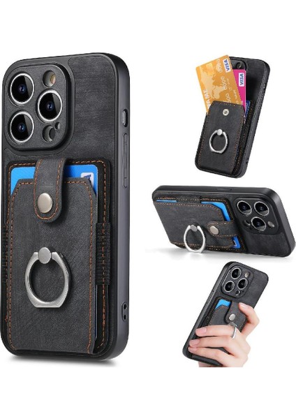 IPhone 14 Için Kılıf Pro Halka Tutucu Standı Crad Yuvası Manyetik Araç Montaj (Yurt Dışından)