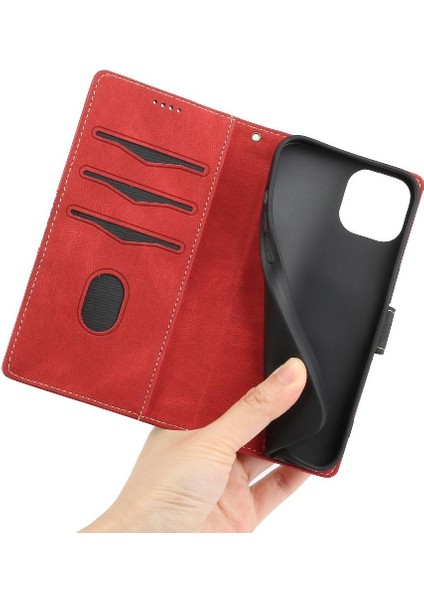 IPhone 13 Için Cüzdan Durumda Pro Max Çizilmeye Dayanıklı Kickstand Manyetik (Yurt Dışından)