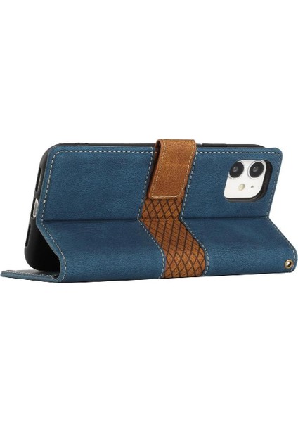 IPhone 12 Mini Bilek Kayışı Kart Yuvası Kickstand Çizik Için Cüzdan Kılıf (Yurt Dışından)