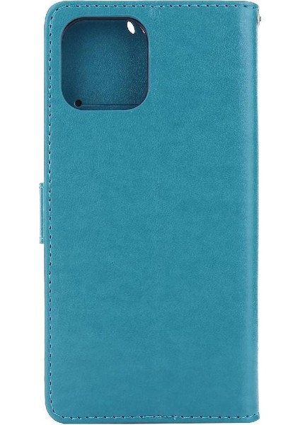 IPhone 14 Için Filp Durumda Pro Kart Tutucu Kickstand Bilek Kayışı Manyetik Pu (Yurt Dışından)
