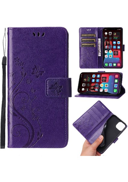 IPhone 15 Için Pu Deri Kickstand Durumda Kart Tutucu Manyetik Kapatma (Yurt Dışından)