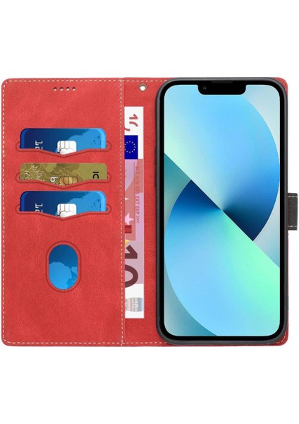 IPhone 14 Için Cüzdan Durumda Artı Bilek Kayışı Kickstand Manyetik Kapatma Kartı (Yurt Dışından)