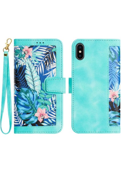 IPhone Xs Max Manyetik Kapatma Için Cüzdan Durumda Kickstand Kart Tutucu Anti (Yurt Dışından)