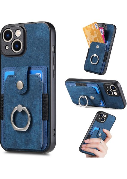 IPhone 14 Için Kılıf Artı Manyetik Araç Montaj Halkası Tutucu Standı Crad Yuvası (Yurt Dışından)