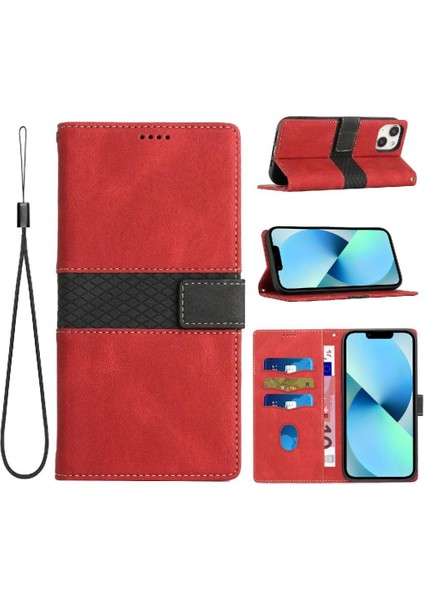 IPhone 15 Için Cüzdan Durumda Artı Kart Yuvası Manyetik Kapatma Kickstand Bilek (Yurt Dışından)