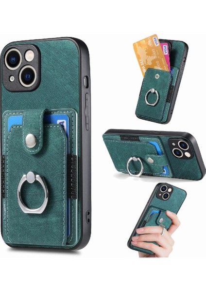 IPhone 15 Için Kılıf Artı Halka Tutucu Standı Crad Yuvası Manyetik Araç Montaj (Yurt Dışından)