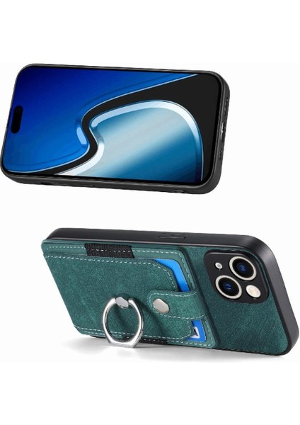 IPhone 15 Için Kılıf Artı Halka Tutucu Standı Crad Yuvası Manyetik Araç Montaj (Yurt Dışından)
