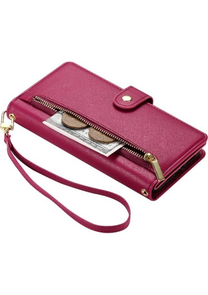 Oppo Oppo 5g Bilek Kayışı Kickstand Çok Fonksiyonlu Kart Yuvaları Için Flip Case (Yurt Dışından)