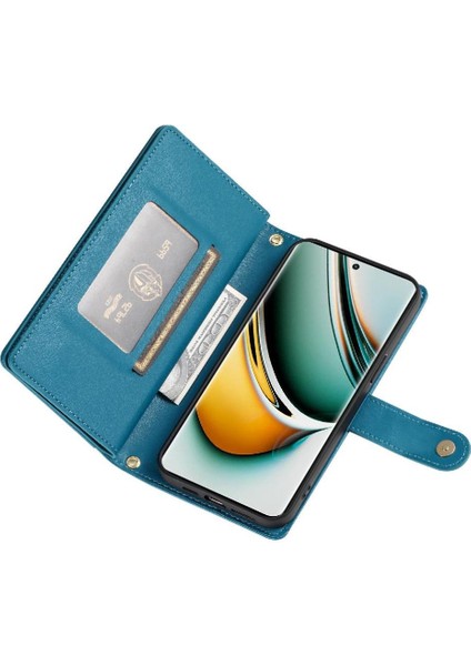 Realme 11 Pro Artı 5g Çok Fonksiyonlu Kart Yuvaları Kickstand Için Flip Case (Yurt Dışından)