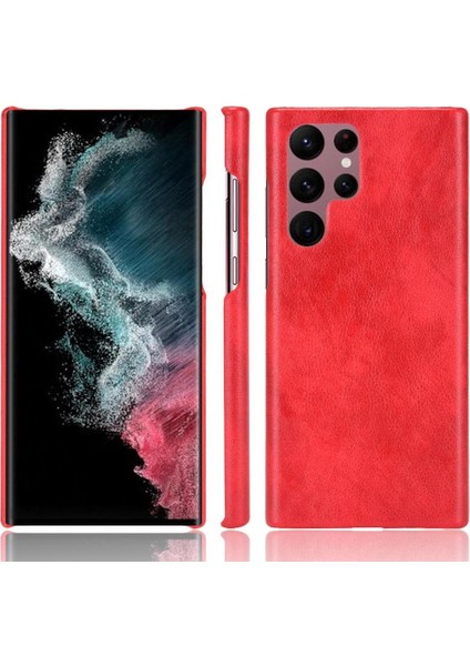 Samsung Galaxy S22 Için Retro Durumda Ultra Uyumluluk Lychee Desen Anti (Yurt Dışından)