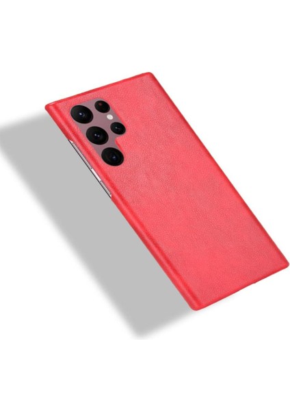Samsung Galaxy S22 Için Retro Durumda Ultra Uyumluluk Lychee Desen Anti (Yurt Dışından)