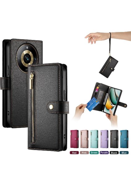 Realme 11 Pro 5g Cüzdan Bölmesi Kickstand Kart Yuvaları Için Flip Case (Yurt Dışından)