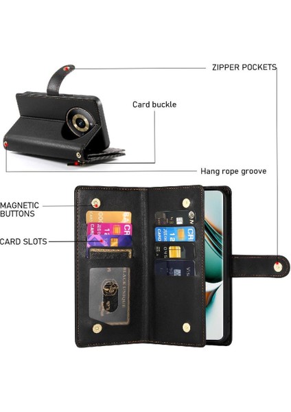 Realme 11 Pro 5g Cüzdan Bölmesi Kickstand Kart Yuvaları Için Flip Case (Yurt Dışından)