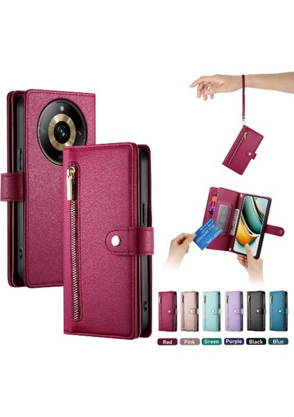 Realme 11 Pro 5g Cüzdan Bölmesi Kickstand Kart Yuvaları Için Flip Case (Yurt Dışından)