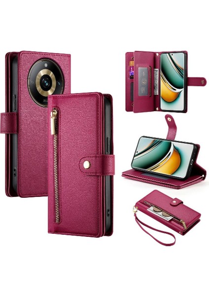 Realme 11 Pro 5g Cüzdan Bölmesi Kickstand Kart Yuvaları Için Flip Case (Yurt Dışından)
