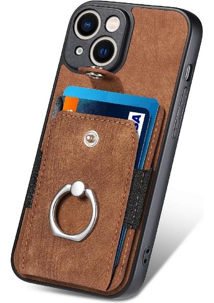IPhone 14 Için Kılıf Artı Manyetik Araç Montaj Halkası Tutucu Standı Crad Yuvası (Yurt Dışından)