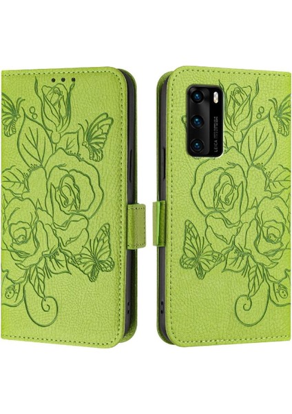 Kredi Kartı Yuvası ile Huawei P40 Için Kılıf Pu Deri Manyetik Cüzdan (Yurt Dışından) indirimleri