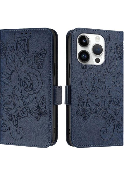 Kredi Kartı Yuvası ile IPhone 14 Pro Max Için Kılıf Pu Deri Manyetik Cüzdan (Yurt Dışından)