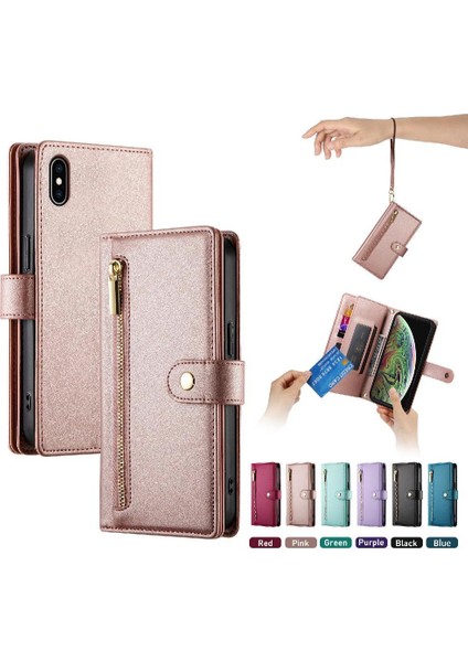 IPhone Xs Max Bilek Kayışı Cüzdan Bölmesi Çok Fonksiyonlu Flip Case (Yurt Dışından)