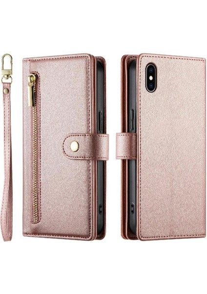 IPhone Xs Max Bilek Kayışı Cüzdan Bölmesi Çok Fonksiyonlu Flip Case (Yurt Dışından)