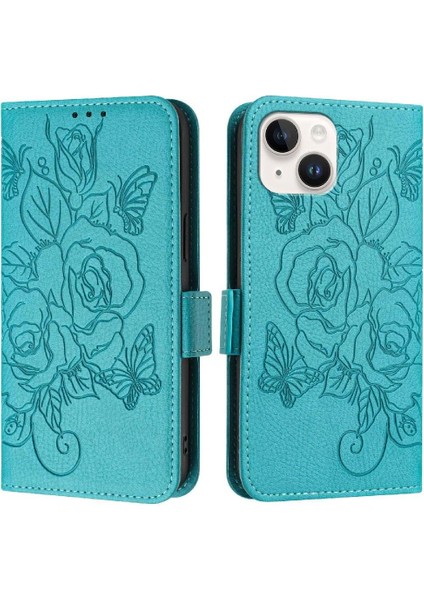 Kredi Kartı Yuvası ile IPhone 14 Artı Manyetik Cüzdan Pu Deri (Yurt Dışından)