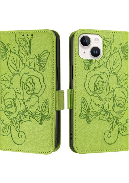 Kredi Kartı Yuvası ile IPhone 14 Artı Manyetik Cüzdan Pu Deri (Yurt Dışından)