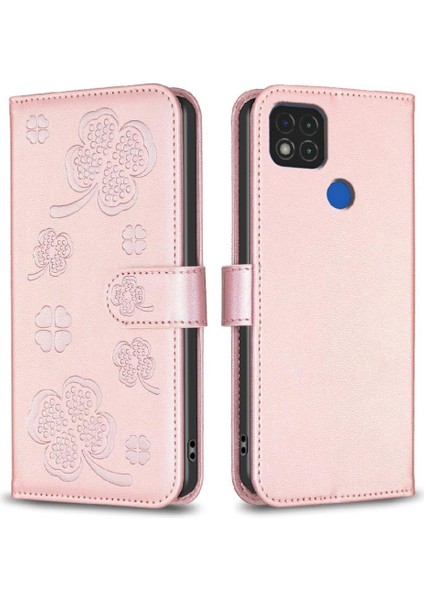 Xiaomi Redmi 9c Için Flip Case Cüzdan Kart Yuvaları Tutucu Kickstand Pu Yonca (Yurt Dışından) indirimleri