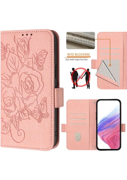 Kredi Kartı Yuvası ile IPhone 15 Pro Pu Deri Manyetik Cüzdan Kılıf (Yurt Dışından)