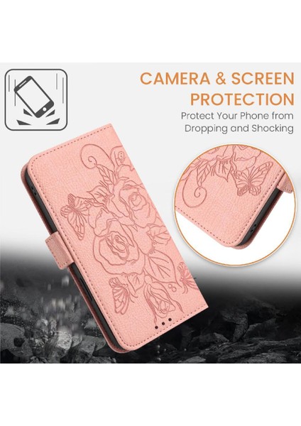 Kredi Kartı Yuvası ile IPhone 15 Pro Pu Deri Manyetik Cüzdan Kılıf (Yurt Dışından)