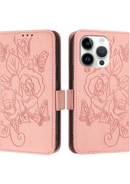 Kredi Kartı Yuvası ile IPhone 15 Pro Pu Deri Manyetik Cüzdan Kılıf (Yurt Dışından)