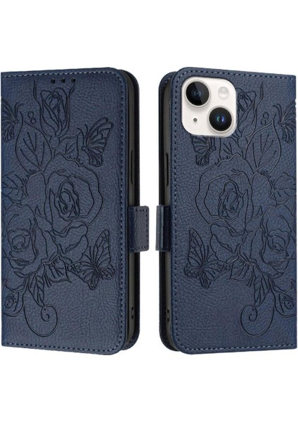 Kredi Kartı Yuvası ile IPhone 14 Artı Manyetik Cüzdan Pu Deri (Yurt Dışından)