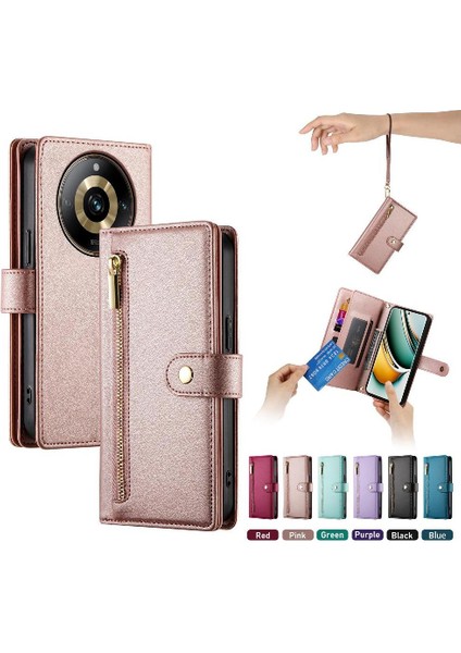 Realme 11 Pro 5g Cüzdan Bölmesi Kickstand Kart Yuvaları Için Flip Case (Yurt Dışından)