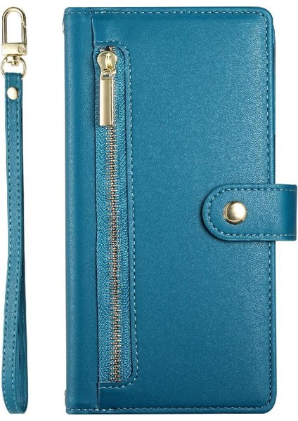 IPhone 14 Için Flip Case Pro Max Bilek Kayışı Kickstand Cüzdan Bölmesi (Yurt Dışından)