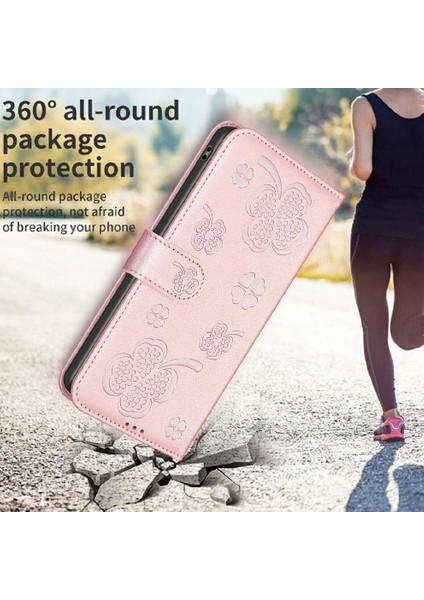 IPhone x Için Flip Case/xs Yonca Çiçek Kart Yuvaları Tutucu Kickstand Pu (Yurt Dışından)