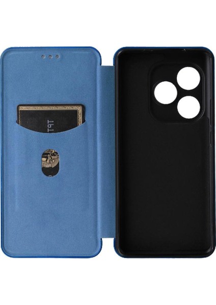 Kart Tutucu Kickstand Deri Folio Flip ile Realme Gt 6 Için Flip Case (Yurt Dışından)