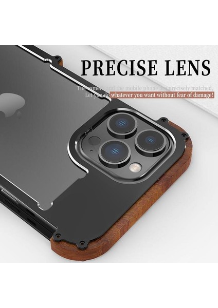 IPhone 14 Için Kılıf, Damla Koruma Alüminyum Metal Ahşap Tampon Çerçeve Kapak (Yurt Dışından) fırsatları