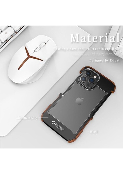 IPhone 14 Için Kılıf, Damla Koruma Alüminyum Metal Ahşap Tampon Çerçeve Kapak (Yurt Dışından) indirimleri