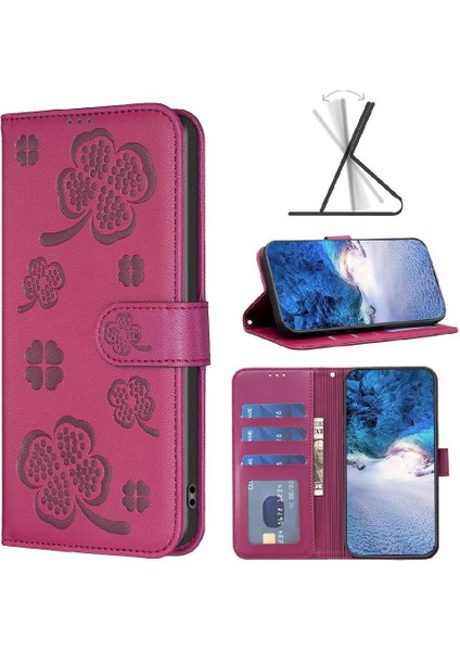 IPhone 16 Için Flip Case Pro Max Kart Yuvaları Tutucu Kickstand Çok Renkli Pu (Yurt Dışından)