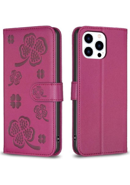 IPhone 16 Için Flip Case Pro Max Kart Yuvaları Tutucu Kickstand Çok Renkli Pu (Yurt Dışından)
