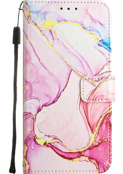Infinix Not 30 Pro Kickstand Pu Deri Mermer Desen Cüzdan Için Kılıf (Yurt Dışından)